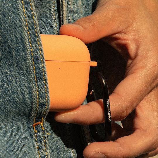 Native Union Silicone Case Airpods 4 Metal Carabiner Orange