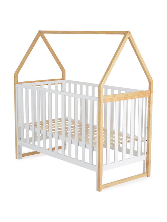 Cangaroo Βρεφική Κούνια Λευκή για Στρώμα 60x120cm