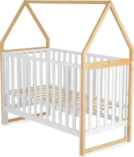 Cangaroo Babybett Weiß mit Matratze 60x120cm