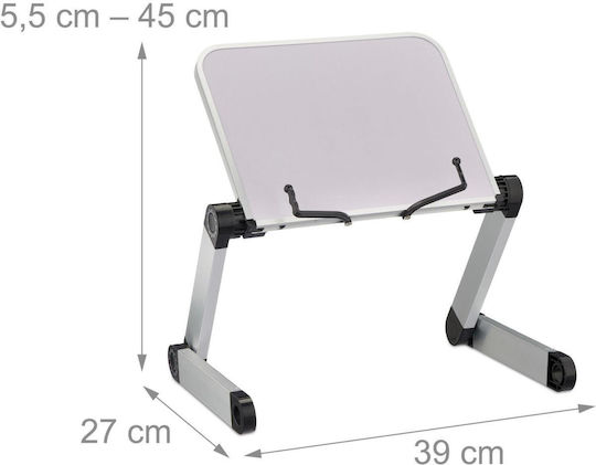 Relaxdays Suport Pentru Tablete De Birou Argintiu
