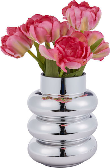 Butlers Glass Vase Hoop Silver Y20cm