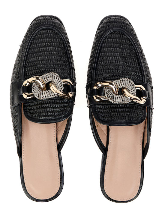 Flat Mules σε Μαύρο Χρώμα