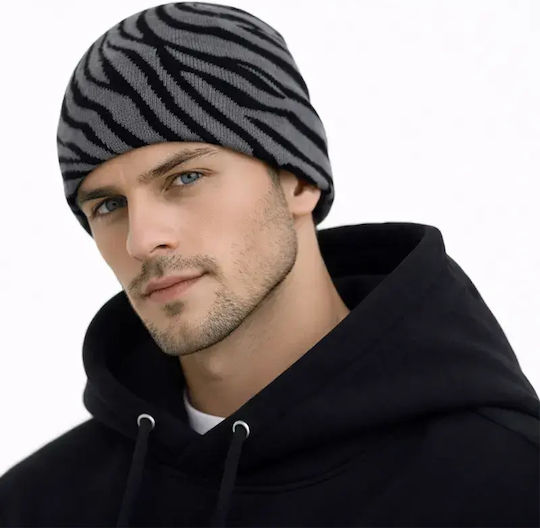 Beanie Unisex Beanie Knitted in Gray color