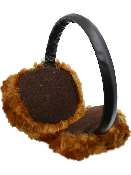 Unisex Earmuff Knitted in Brown color