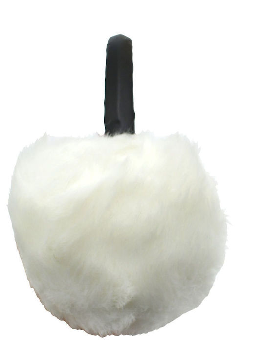 Unisex Earmuff Πλεκτό σε Λευκό χρώμα