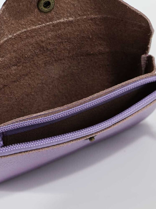 Large Leather Women's Wallet Classic Purple
