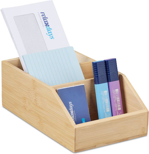 Organizator De Birou Relaxdays Din Bambus Natural