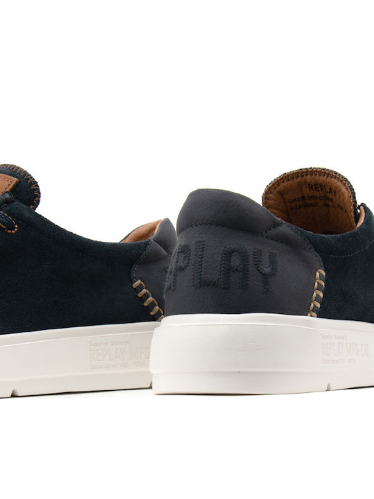 Men's Suede Moccasins Blue