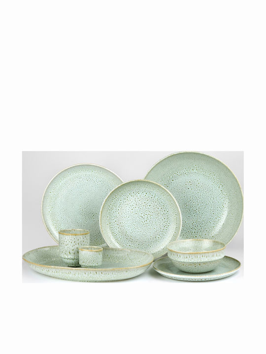 Butlers Tavira Farfurie joasă Ceramică Verde cu Diametru 22cm