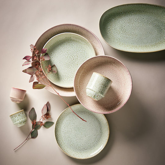 Butlers Tavira Farfurie joasă Ceramică Verde cu Diametru 22cm