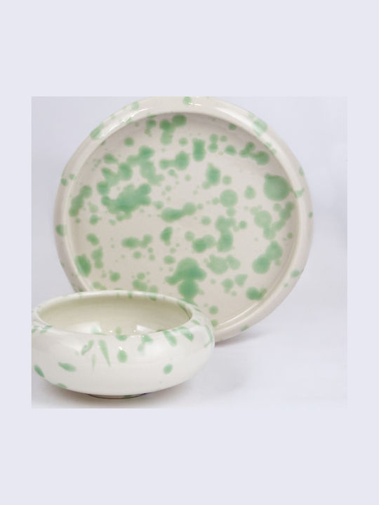 Butlers Boogy Splash Farfurie joasă Ceramică Verde cu Diametru 12cm