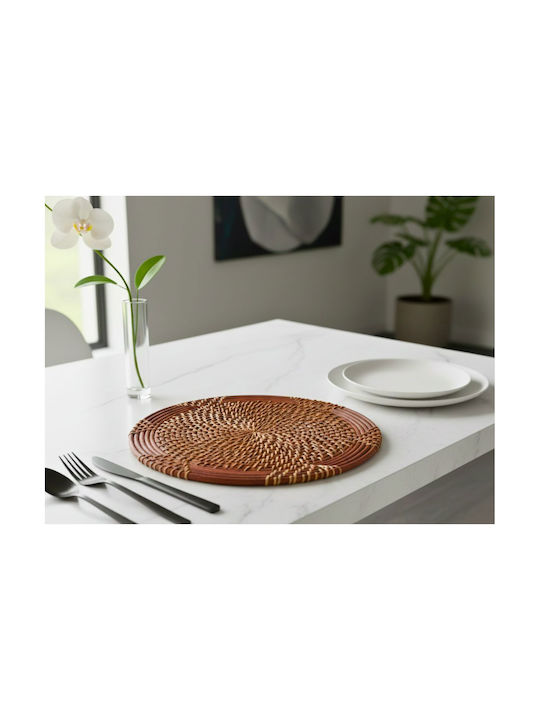 Polihome Runde Rattan Tischsets 30cm