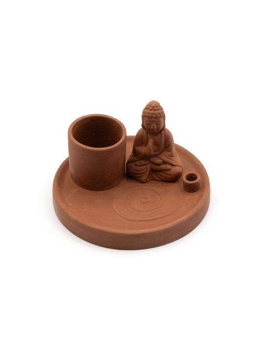 Πιάτο Θυμιάματος Buddha 3 1 Κώνους Αρωματικά Στικ Φασκόμηλα Πάλο Σάντο