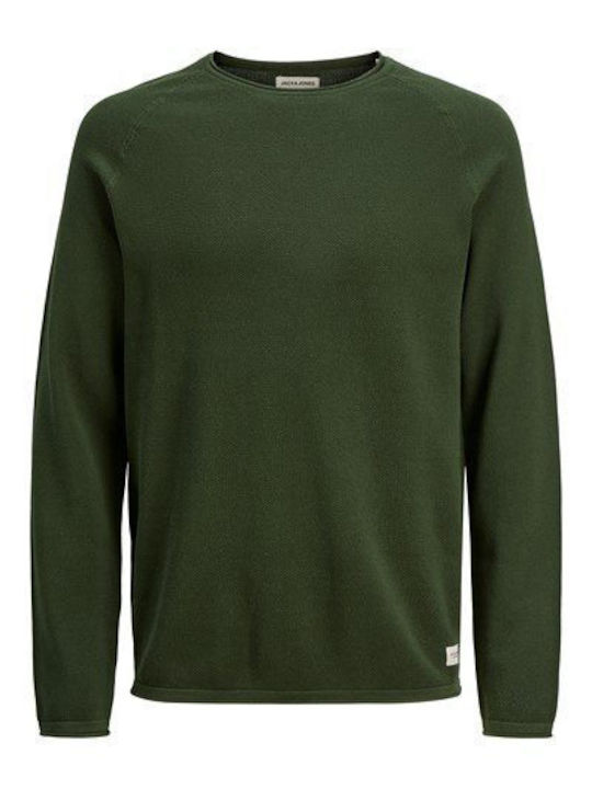 Crew Neck Langarm Pullover Grün