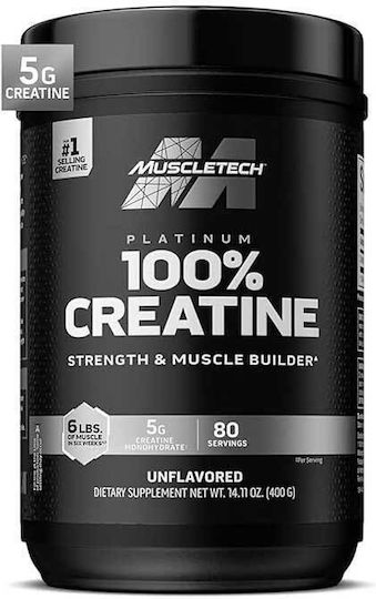 MuscleTech Platinum 100% Creatine Micronized Μονοϋδρική Κρεατίνη Unflavoured 400gr