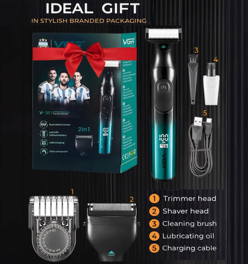 VGR V-361 Foil Ξυριστική Μηχανή Σώματος / Προσώπου Επαναφορτιζόμενη