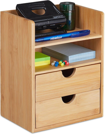 Organizator De Birou Din Bambus Relaxdays Dimensiuni Aproximative 24 X 19 X 13 Cm