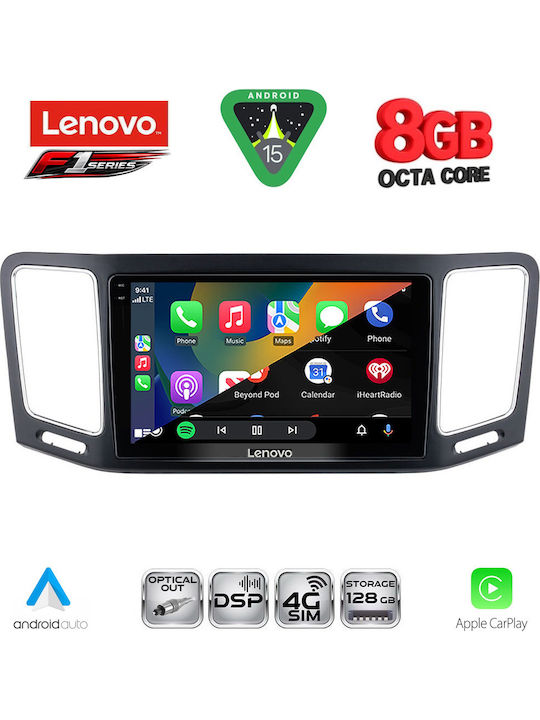 Lenovo Car Audio System for Volkswagen Sharan 2011-2023 (Bluetooth/USB/WiFi/GPS/Apple-Carplay/Android-Auto) with Touch Screen 9"