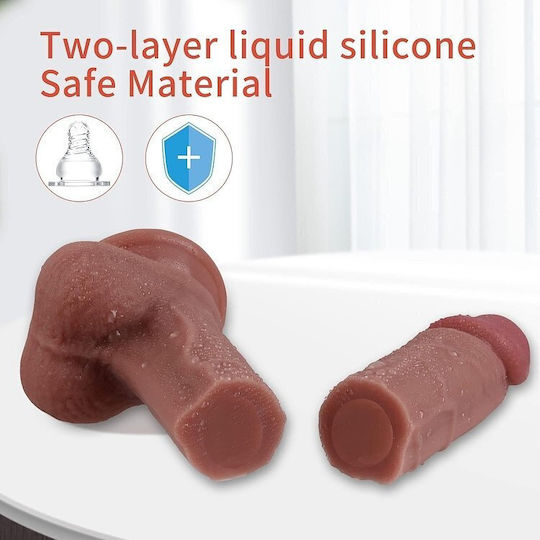 Mr. Big Ρεαλιστικό Dildo με Όρχεις και Βεντούζα Καφέ 22cm SMD-2629-EPTZZ-BR