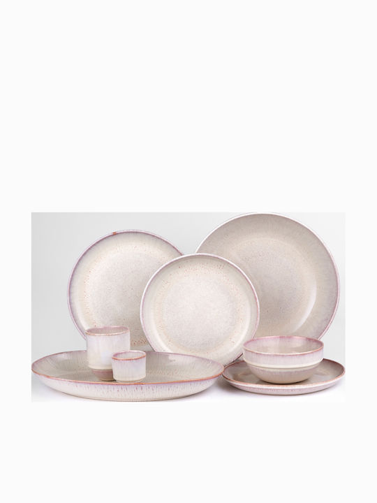 Butlers Tavira Servierplatte Oval Keramik Rosa 36cm