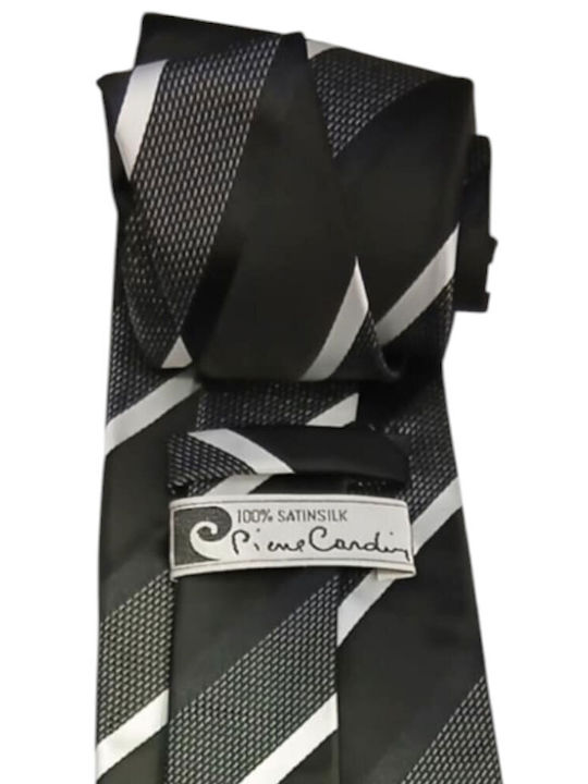 Pierre Cardin Set de Cravată pentru Bărbați Mătase Tipărit în Culorea Negru