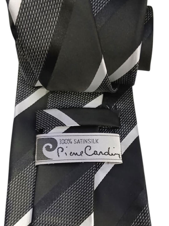Pierre Cardin Set de Cravată pentru Bărbați Mătase Tipărit în Culorea Negru