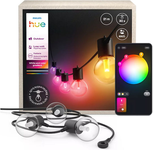 Ghirlandă Luminoasă LED Smart 21 m Multicoloră