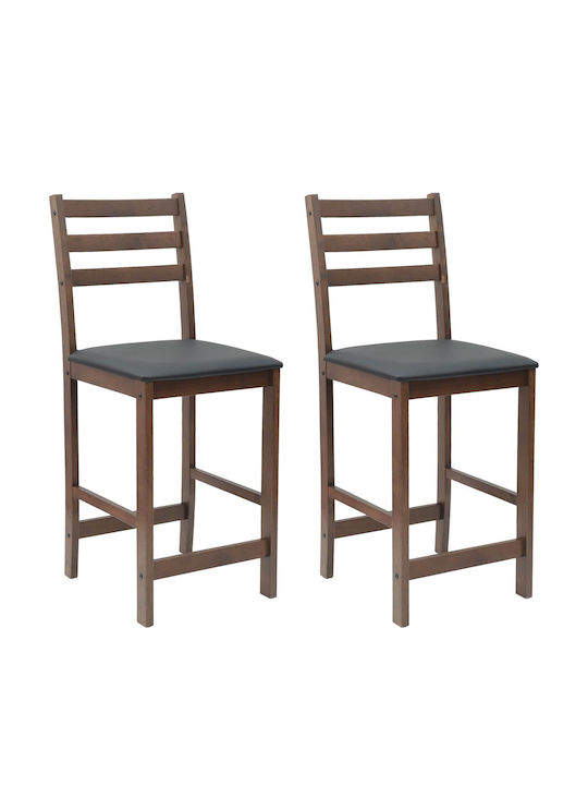 Scaun de exterior Lemn Light Brown 2buc 40x47.5x99.5cm