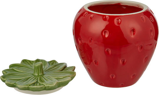 Butlers Erdbeer Vasen Für Allgemeine Verwendung Mit Keramikdeckel Rote 13x13x13cm Butlers Erdbeer Vasen Für Allgemeine Verwendung Mit Keramikdeckel Rote 13x13x13cm