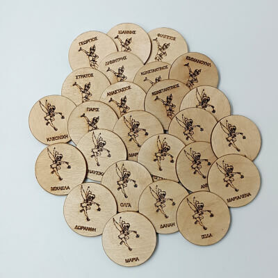Wooden Personalized Fairy Magnet Tinker Bell Toxhlo
