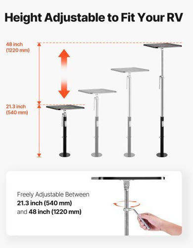 Sliding Support Jack Vevor RV 2 Pieces Sliding Leveling Jack Caravan Support Jacks Steel Electrostatic Paint Caravan Travel Trailer Supports Up To 453.59 Kg Adjustable 541.02 To 48 1219.2 mm