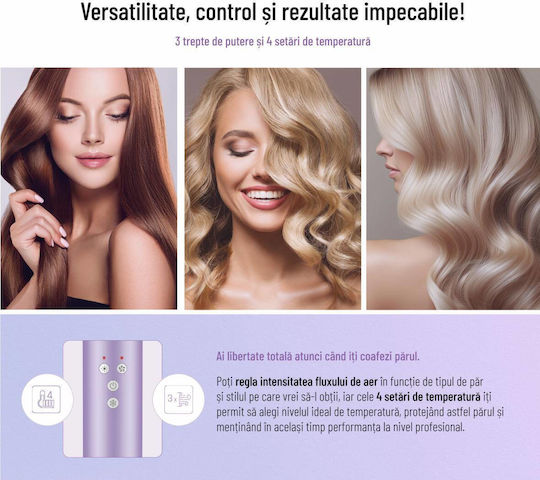 Heinner Electric Hair Brush with Air for Hair Straightening and Curls 1300W