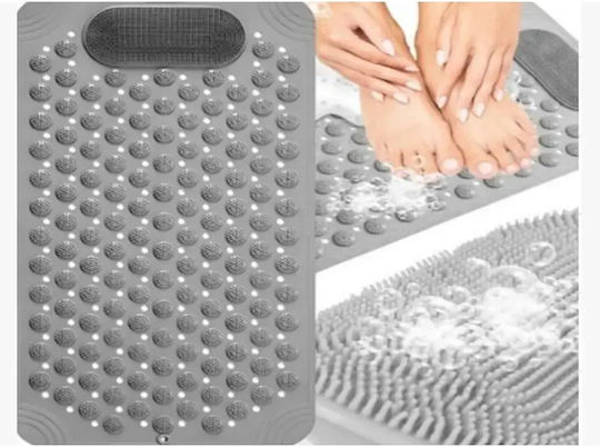 Verk Group Shower Bathtub Mat with Suction Cups Grey 35.5x69cm