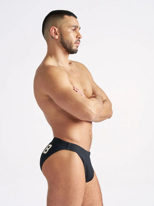 Herren Badebekleidung Slip Schwarz