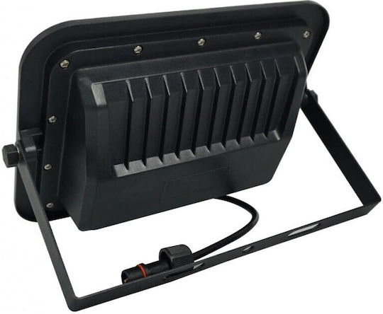 Lightex Waterproof Solar LED Flood Light 15W Cold White 6500K with Photocell and Remote Control IP66