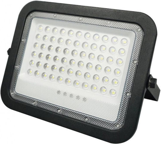 Lightex Waterproof Solar LED Flood Light 15W Cold White 6500K with Photocell and Remote Control IP66