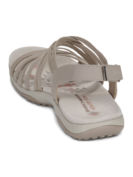 Reggae Slim Women's Flat Sandals in Beige Color