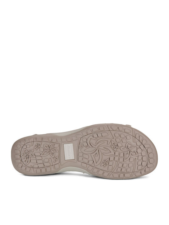 Reggae Slim Women's Flat Sandals in Beige Color