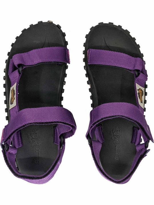 Flache Sandalen für Damen in Lila Farbe