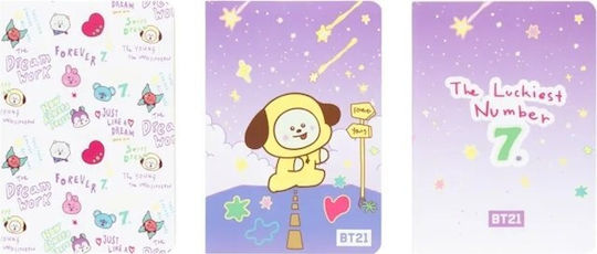 Line Friends Set 3 Notebooks 32 Sheets A6 Ruled