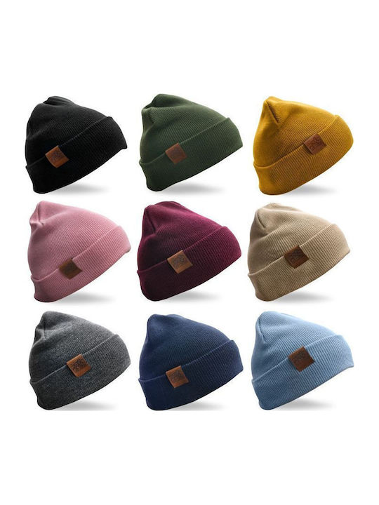 Beanie Unisex Σκούφος Πλεκτός σε Πράσινο χρώμα