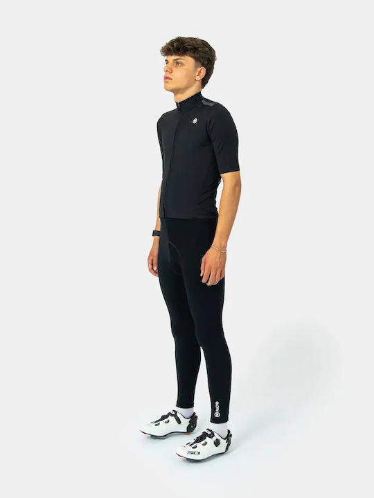 Pacto Men's Cycling Windbreaker Jacket Short Sleeve Black