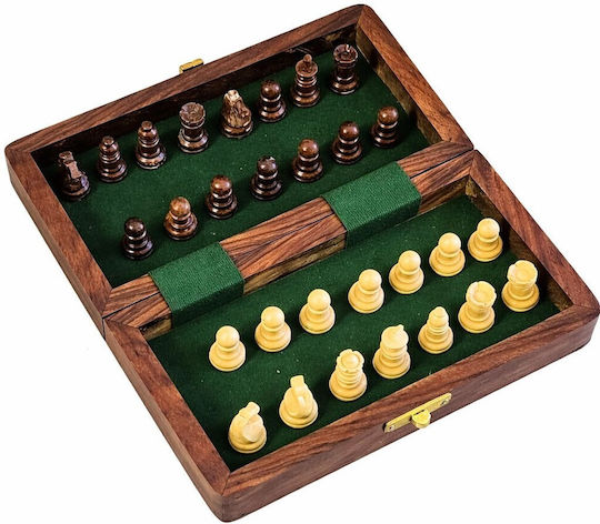 La Belle Maison Wooden Magnetic Chess from Wood with Chess Pawns 18x18cm D2000