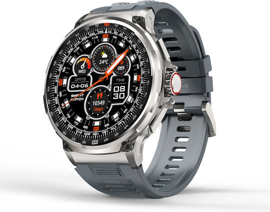 North Edge V69 Titanium 52mm Smartwatch Cu Pulsometru (Gri - Large)