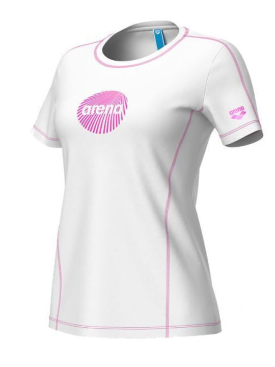 Arena Women's Short Sleeve Sun Protection Shirt White