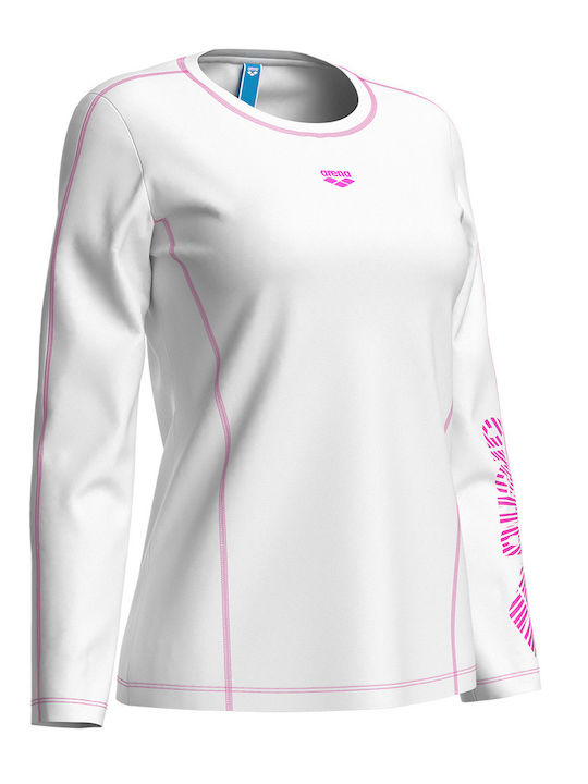 Arena Women's Long Sleeve Sun Protection Shirt White