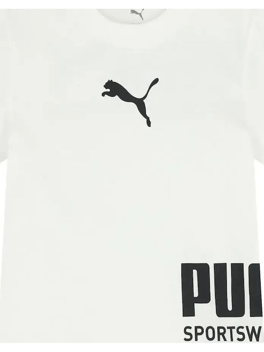 Kids' T-shirt White/black