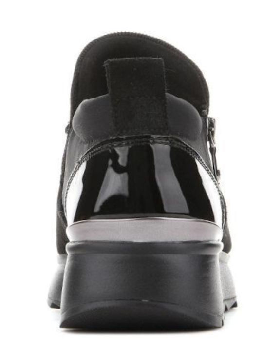 D Gendry Γυναικεία Slip-On Δερμάτινα Μαύρα