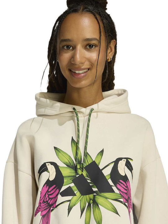 Farm Women's Sweatshirt Hooded Beige