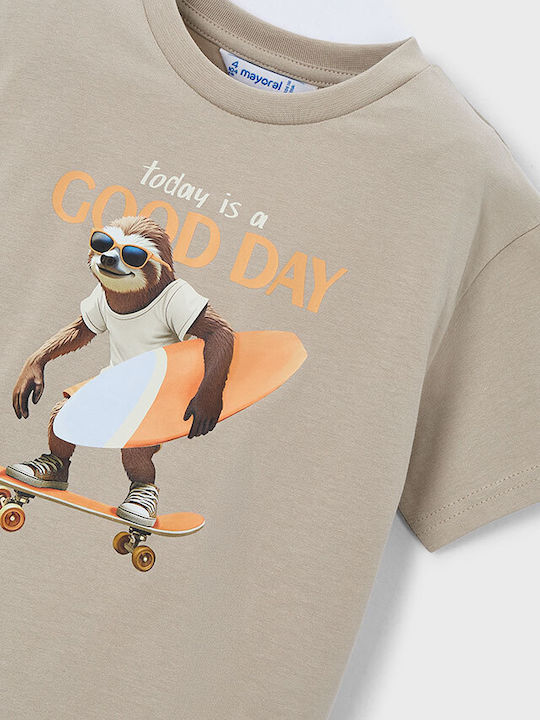 Tricou pentru copii Bej Good Day